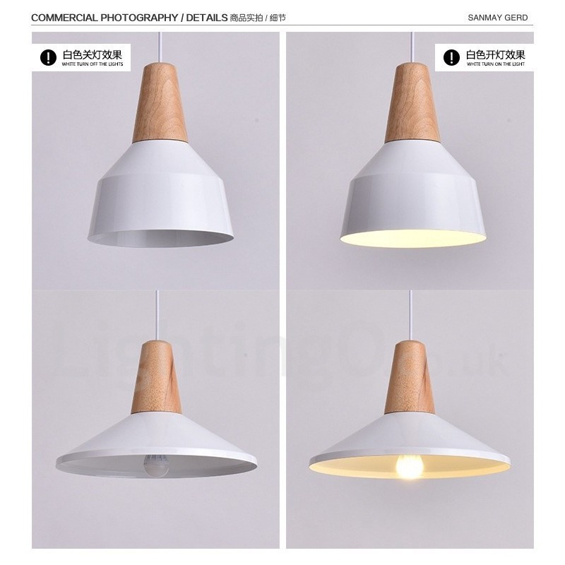 1 Licht Moderne zeitgenössische Holz Pendelleuchte