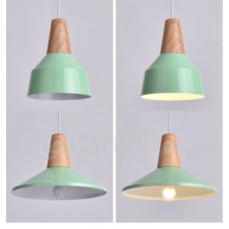 1 Licht Moderne zeitgenössische Holz Pendelleuchte