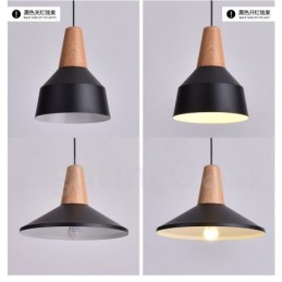 1 Licht Moderne zeitgenössische Holz Pendelleuchte