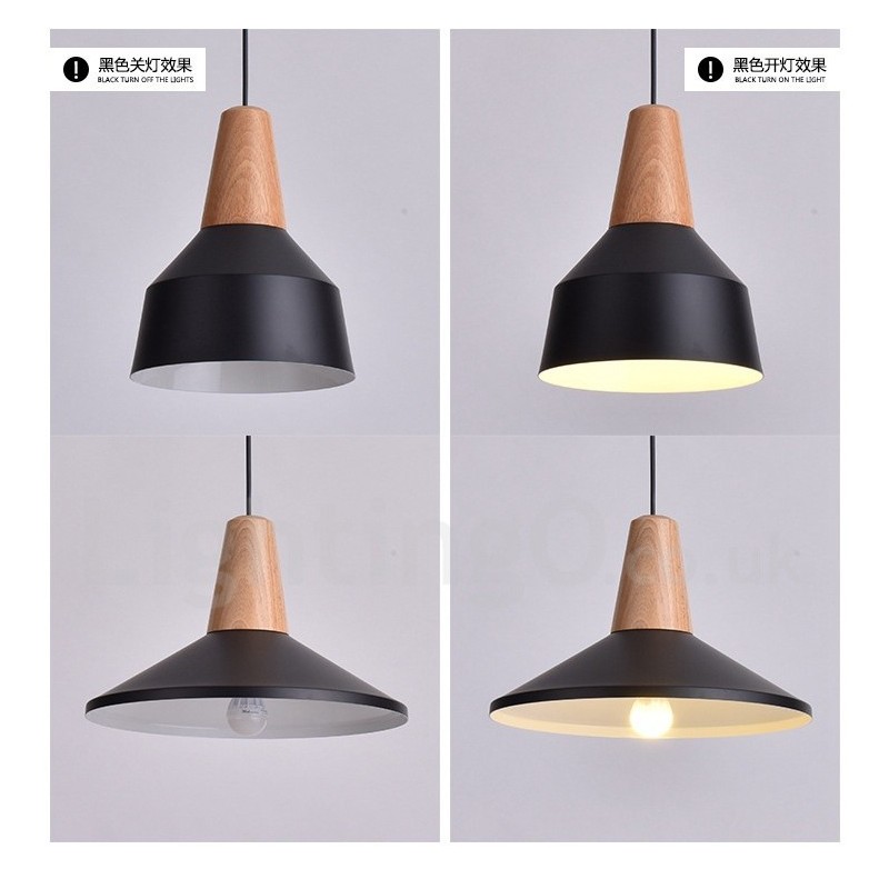 1 Licht Moderne zeitgenössische Holz Pendelleuchte