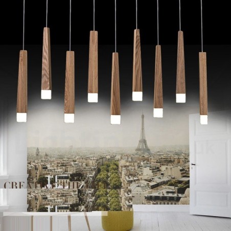 1 Licht Moderne zeitgenössische Holz Pendelleuchte 1 Licht Moderne zeitgenössische Holz Pendelleuchte