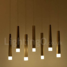1 Licht Moderne zeitgenössische Holz Pendelleuchte