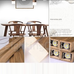 1 Licht Moderne zeitgenössische Holz Pendelleuchte