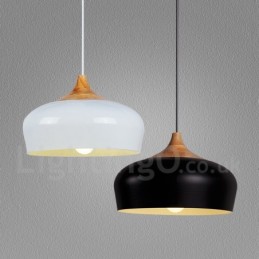 1 Licht Moderne zeitgenössische Holz Pendelleuchte