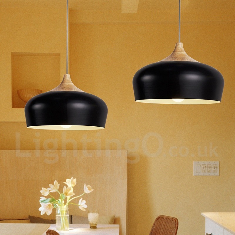 1 Licht Moderne zeitgenössische Holz Pendelleuchte