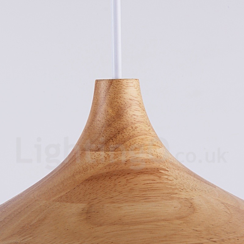 1 Licht Moderne zeitgenössische Holz Pendelleuchte