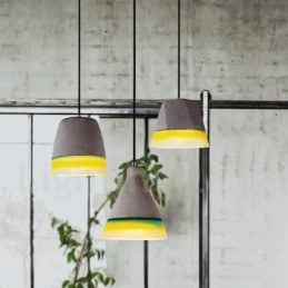 1-flammige Vintage-Beton-Pendelleuchte