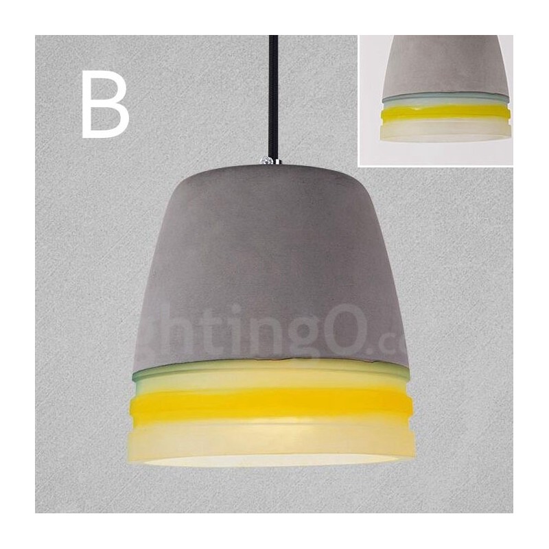 1-flammige Vintage-Beton-Pendelleuchte