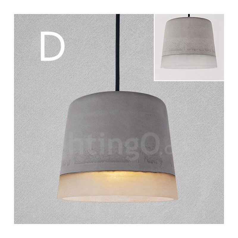 1-flammige Vintage-Beton-Pendelleuchte