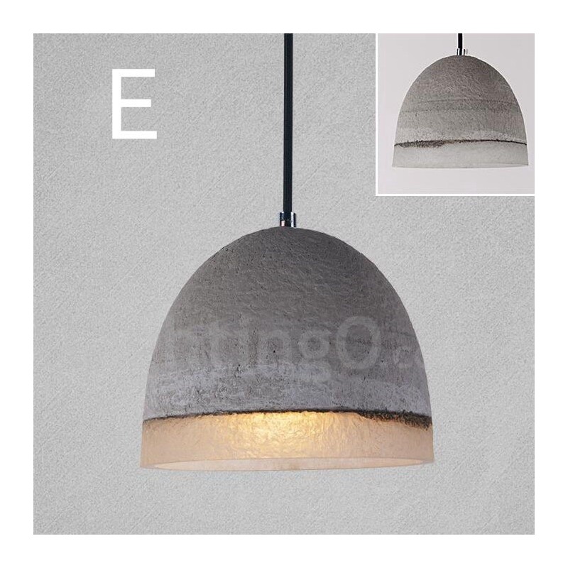 1-flammige Vintage-Beton-Pendelleuchte