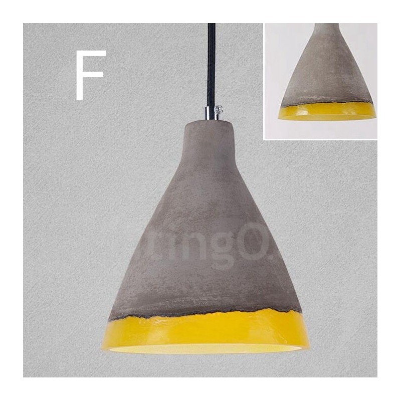 1-flammige Vintage-Beton-Pendelleuchte