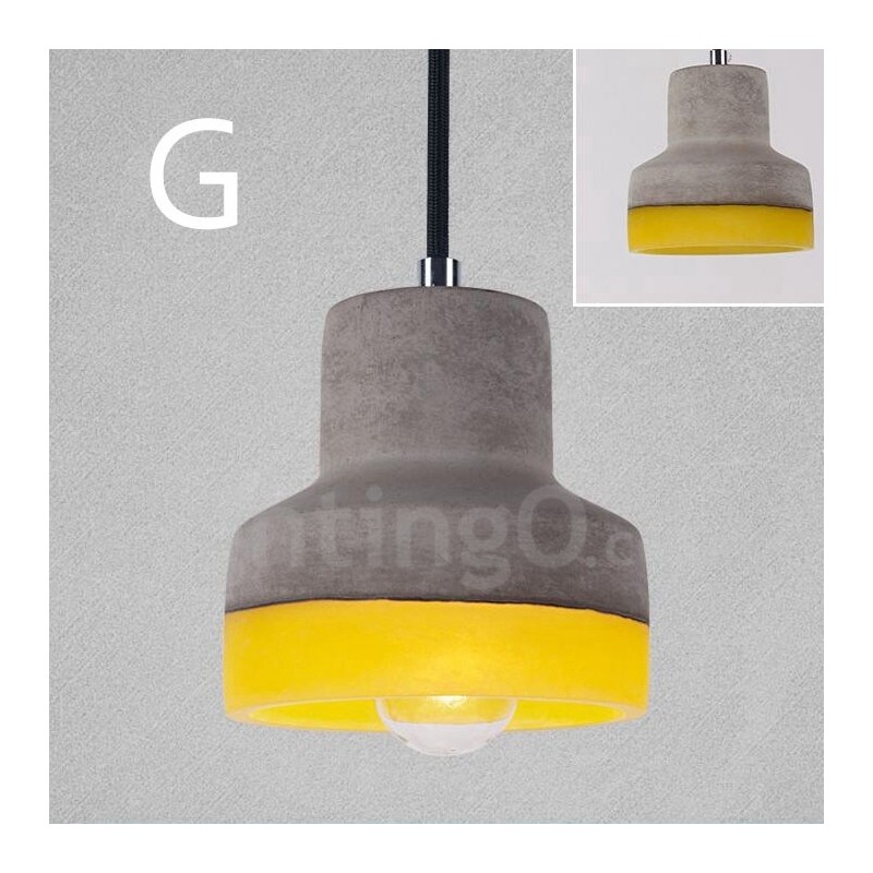 1-flammige Vintage-Beton-Pendelleuchte