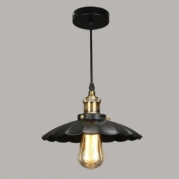 Schwarze Vintage-Pendelleuchte aus Metall