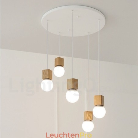 Rustikale Lodge-Pendelleuchte aus 5 Lichtern Rustikale Lodge-Pendelleuchte aus 5 Lichtern