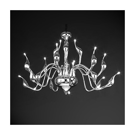 Moderne Kronleuchterleuchte 18 Lichter G4 Chrom-Finish Moderne Kronleuchterleuchte 18 Lichter G4 Chrom-Finish