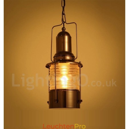 Retro Vintage 1 Licht Laterne Kupfer Pendelleuchte Retro Vintage 1 Licht Laterne Kupfer Pendelleuchte