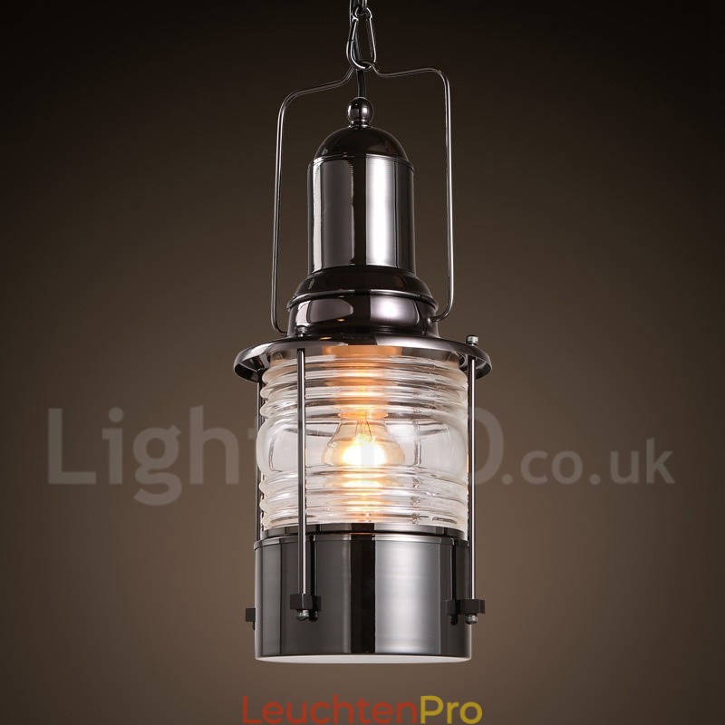 Retro Vintage 1 Licht Laterne Kupfer Pendelleuchte