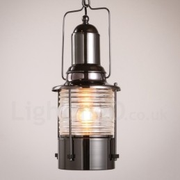 Retro Vintage 1 Licht Laterne Kupfer Pendelleuchte