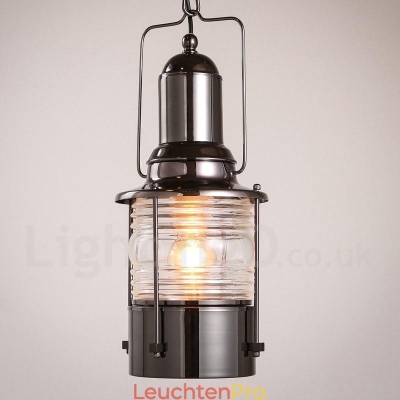 Retro Vintage 1 Licht Laterne Kupfer Pendelleuchte
