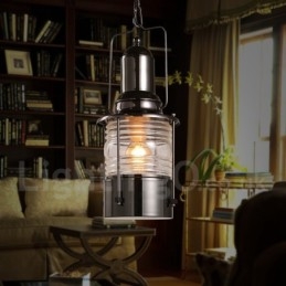 Retro Vintage 1 Licht Laterne Kupfer Pendelleuchte
