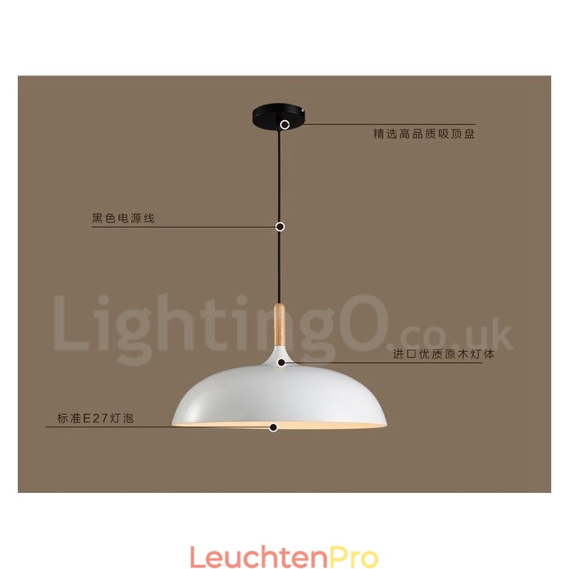 Moderne Pendelleuchte aus Metall für Schlafzimmer mit 1 Licht