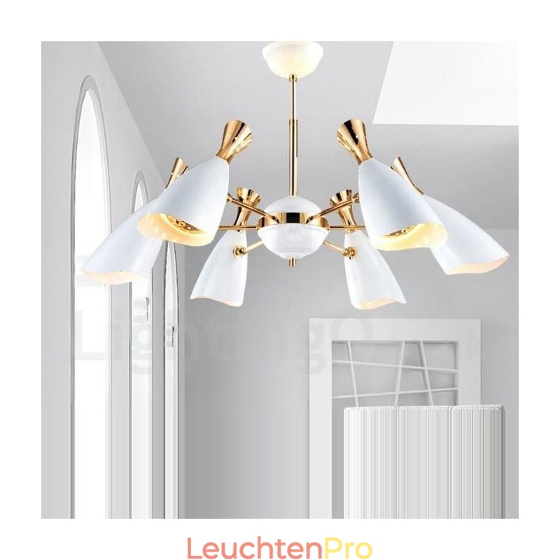 Moderne zeitgenössische 6-Licht-Kronleuchterlampe