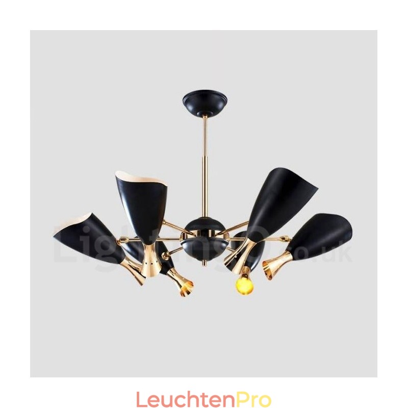 Moderne zeitgenössische 6-Licht-Kronleuchterlampe