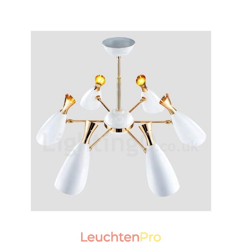 Moderne zeitgenössische 6-Licht-Kronleuchterlampe
