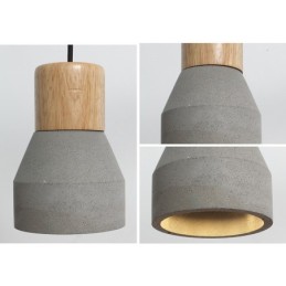 Einzellicht Moderne zeitgenössische Holz-Beton-Pendelleuchte