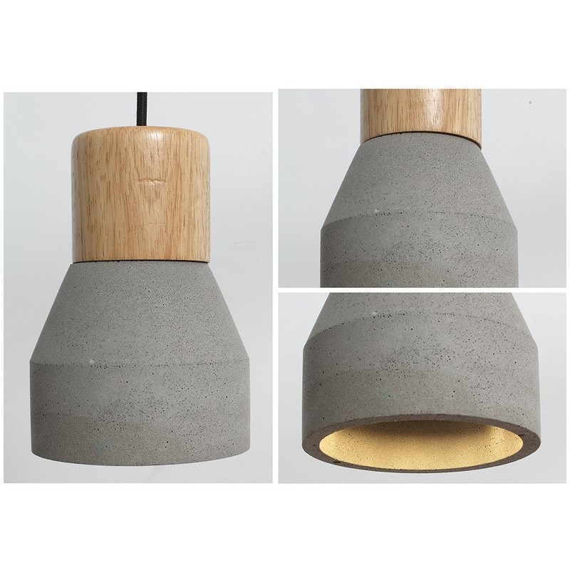 Einzellicht Moderne zeitgenössische Holz-Beton-Pendelleuchte