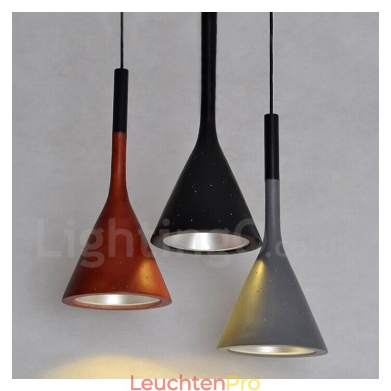 1-flammige Vintage-Beton-Pendelleuchte