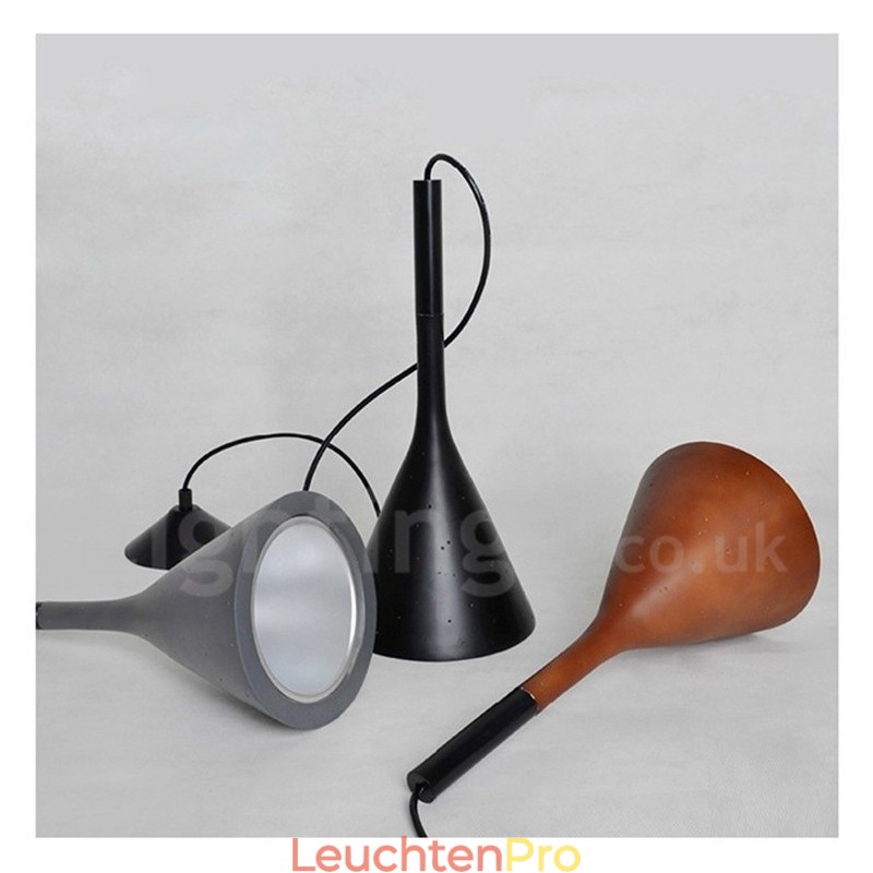 1-flammige Vintage-Beton-Pendelleuchte