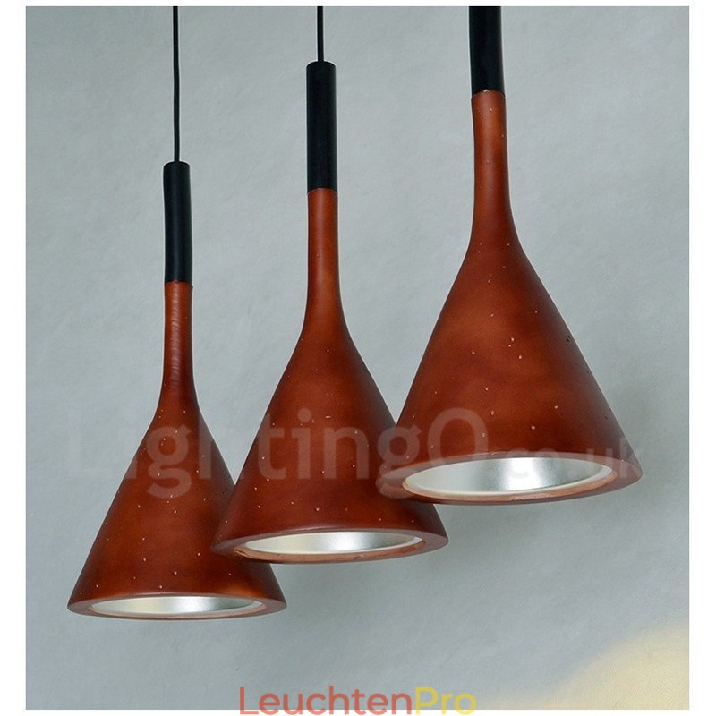1-flammige Vintage-Beton-Pendelleuchte