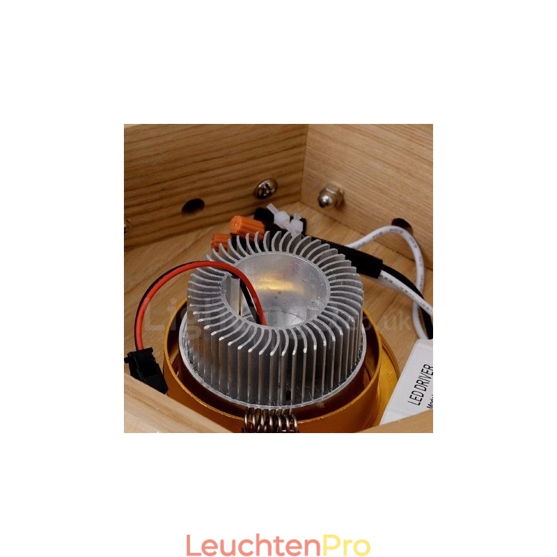 Moderne Pendelleuchte aus Holz mit 6 Lichtern