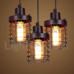 1-flammige Retro-Vintage-Pendelleuchte aus Kupfer