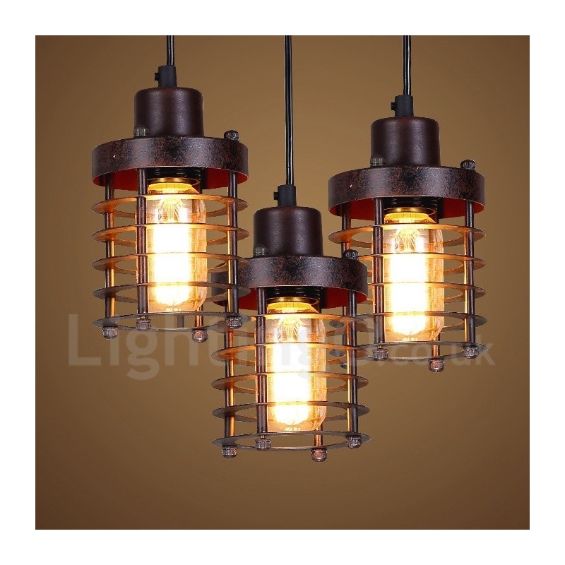 1-flammige Retro-Vintage-Pendelleuchte aus Kupfer