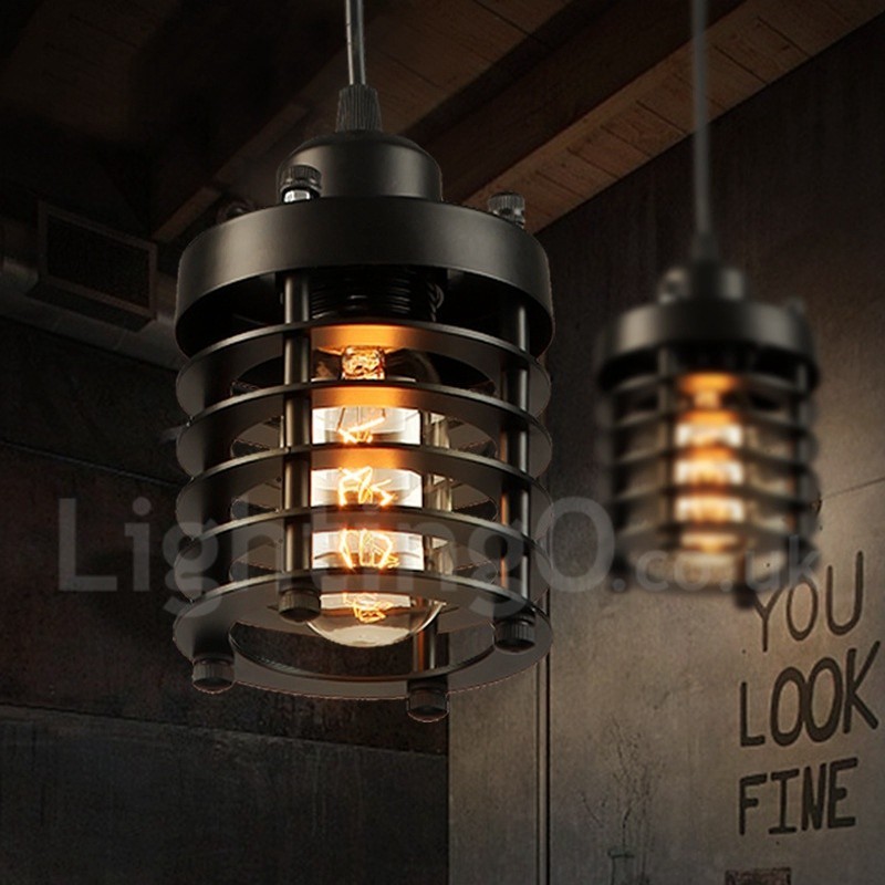 1-flammige Retro-Vintage-Pendelleuchte aus Kupfer