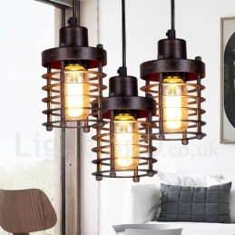 1-flammige Retro-Vintage-Pendelleuchte aus Kupfer