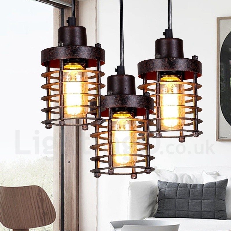 1-flammige Retro-Vintage-Pendelleuchte aus Kupfer