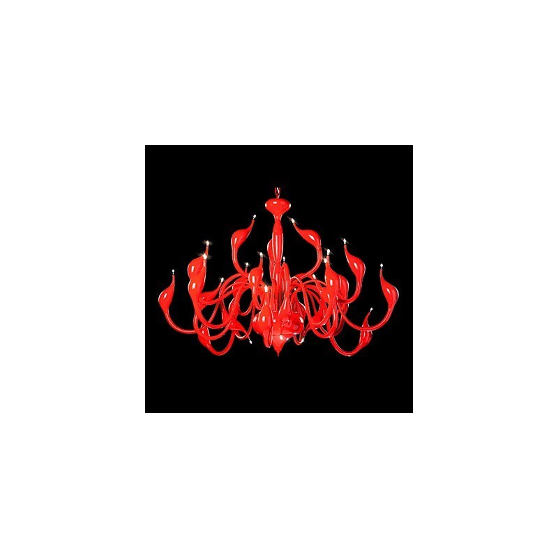 Moderne Kronleuchter Licht 24 Lichter G4 Rot Malerei