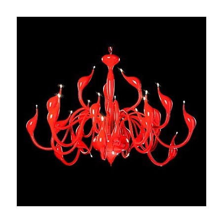 Moderne Kronleuchter Licht 24 Lichter G4 Rot Malerei Moderne Kronleuchter Licht 24 Lichter G4 Rot Malerei