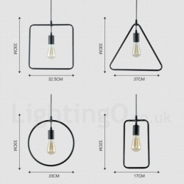 Moderne zeitgenössische Pendelleuchte aus Metall mit 1 Licht