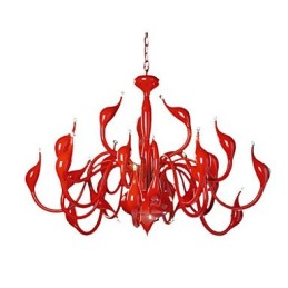 Moderne Kronleuchter Licht 24 Lichter G4 Rot Malerei