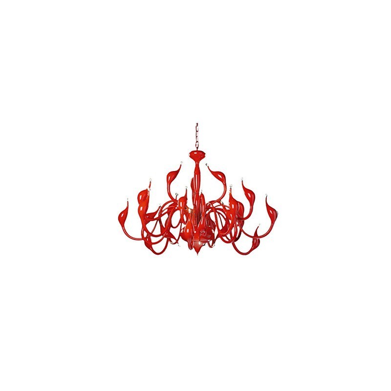 Moderne Kronleuchter Licht 24 Lichter G4 Rot Malerei