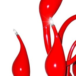 Moderne Kronleuchter Licht 24 Lichter G4 Rot Malerei