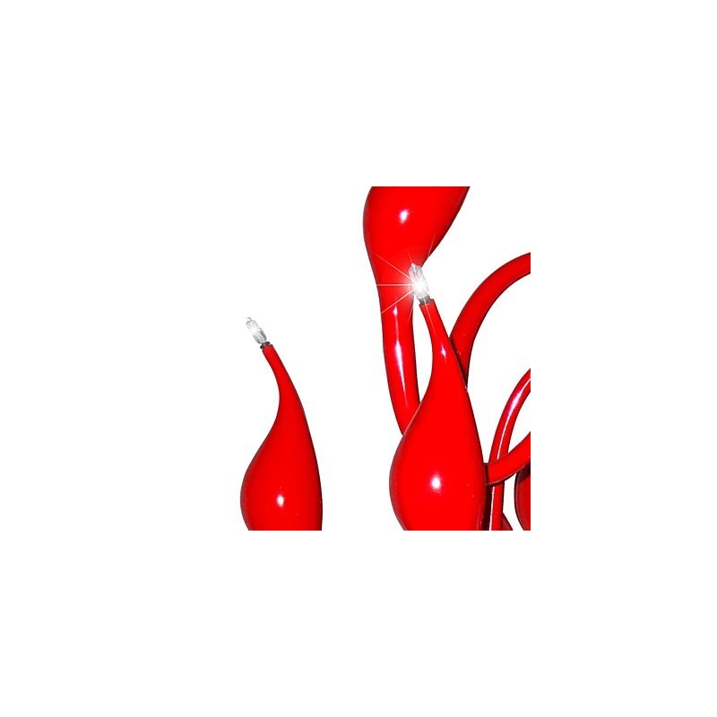 Moderne Kronleuchter Licht 24 Lichter G4 Rot Malerei