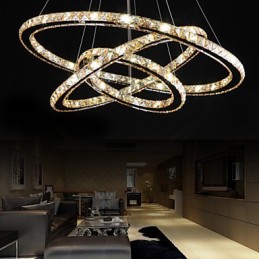 Deckenleuchten mit modischer Ring-Kristall-Deckenlampe