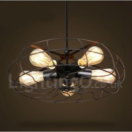 Retro Vintage 5-flammige Pendelleuchte