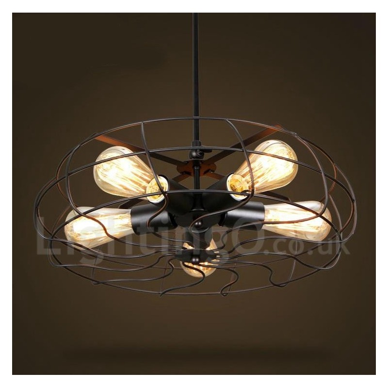 Retro Vintage 5-flammige Pendelleuchte