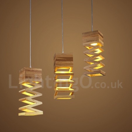 Moderne zeitgenössische Holz Pendelleuchte Moderne zeitgenössische Holz Pendelleuchte